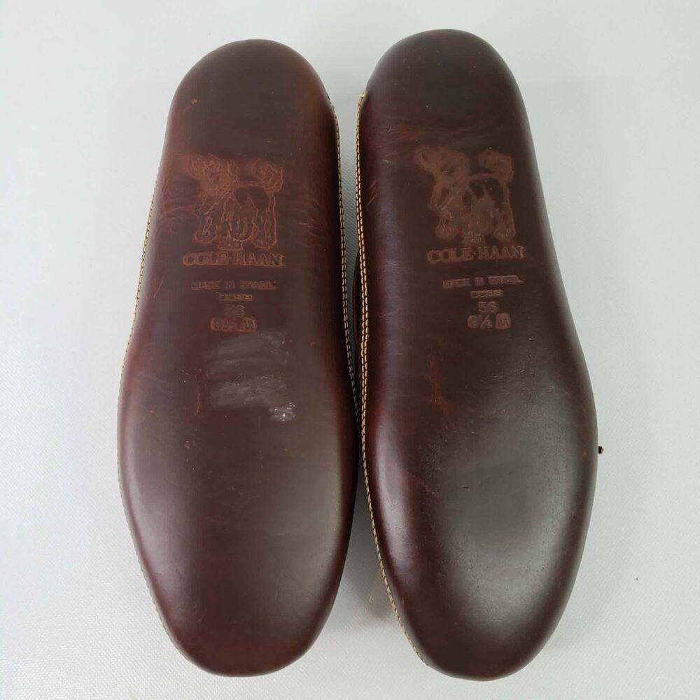 Cole Haan Brown Leather Slip On Loafers Moccasin Slippers Men's Size 9.5 - Picture 7 of 9